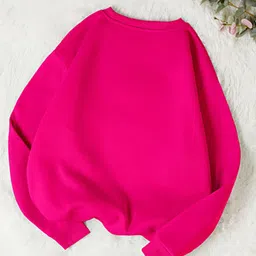 Kotty Pink Round Neck Fleece Sweatshirt image 2