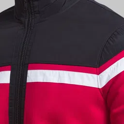 Parx Men Red Colourblocked Sweatshirt image 2