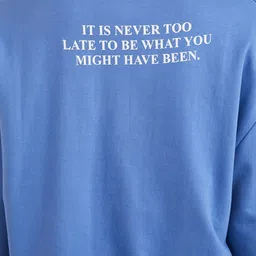 Styli Women Typography Placement & Back Print Regular Fit Longline Sweatshirt image 2