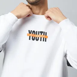 Club York Typography Printed Fleece Pullover Sweatshirt image 2