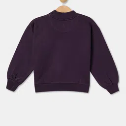 R&B Girls Star Embellished Ribbed Cotton Sweatshirt image 2
