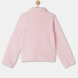 R&B Girls Typography Printed Shirt Collar Pullover Sweatshirt image 4