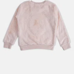 Pantaloons Junior Girls Pink Printed Cotton Sweatshirt image 2