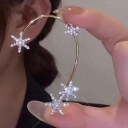 EL REGALO Artificial Stones Studded Star Shaped Ear Cuffs-picture-30
