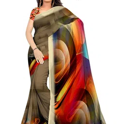 SHIVAM FABRICS Poly Georgette Designer Saree-picture-18