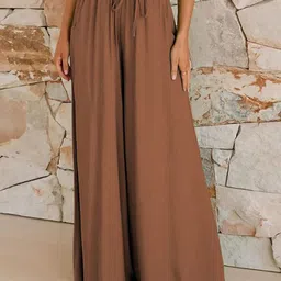 Kotty Women Wide-Leg Cotton Palazzos-picture-26