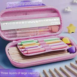 mr. auen Magical Unicorn 3D EVA Pencil Pouch Zipper Pencil Case for Boys & Girls Unicorn Art EVA Pencil Box image 5