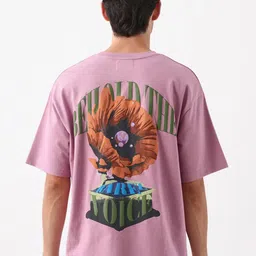 RARE RABBIT Men Graphic Printed Round Neck Cotton Oversized T-shirt image 3