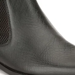 italian eleganza ITALIAN ELEGANZ Men Genuine Leather Snake Print Chelsea Boots image 2