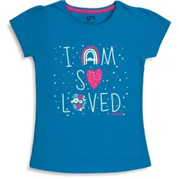 Minicult Girls Pack of 2 Typography Printed Round Neck Cotton T-shirts-picture-39