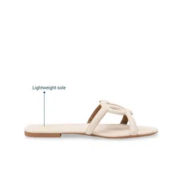 CAI Women Open Toe No Back Strap Flats image 4