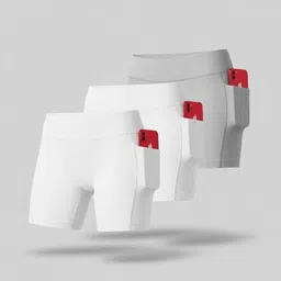 troopline Solid Men White, White, Grey Tights image 1