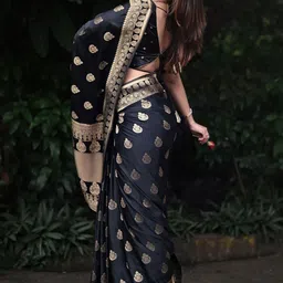 Anjaneya Sarees Woven Design Zari Silk Blend Banarasi Saree-picture-39
