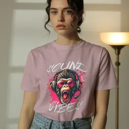 GRACE & JACK Graphic Printed Round Neck Short Sleeves Regular Fit Casual T-Shirt-picture-34