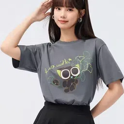 SZN Women Grey Typography Tops-picture-21