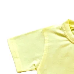 Cute Pals Kids-Unisex Yellow Cotton Graphic Printed Tshirts image 4
