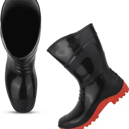 foot trends PVC 11-inch Non-Metallic Toe, Oil And Water Resistant Gumboot For Men image 3