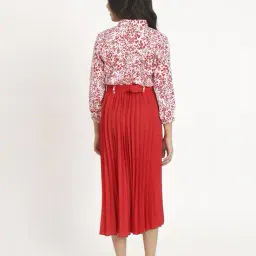 zwerlon x ag Girls Printed Accordion Pleated A-Line Dress image 2