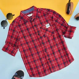 pantaloons junior Boys Checks Regular Fit Shirt image 2