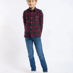 us polo assn. Boys Checked Regular Fit Cotton Shirt image 2