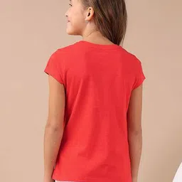 u.s. polo assn. Girls Graphic Print Regular Fit Round-Neck T-Shirt image 2