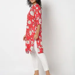 yousta Women Floral Print Straight Kurta image 2