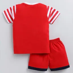 pixie n prince Graphic Print Round-Neck T-Shirt & Shorts Set image 2