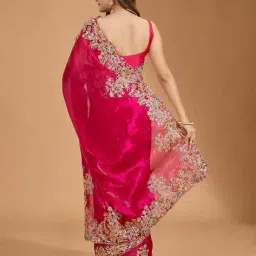 panzora WomenPoly Silk Coding Sequence Work Saree  image 2