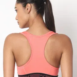 puma Racerback Sports Bra with Brand Print image 2