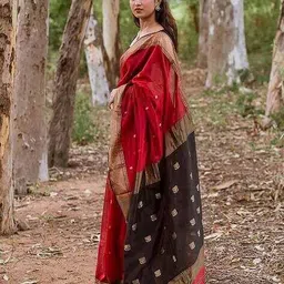 svaraa Women Designer Cotton Silk Saree image 2