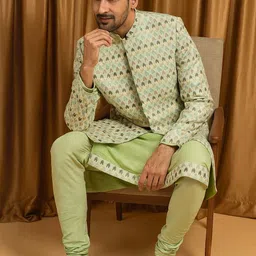 Shahi Achkan Men Printed Sherwani Set-picture-32