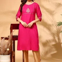 Anouk Women Embroidered Thread Work Kurta image 5