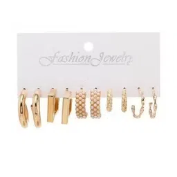 SZN Gold-Plated Metal Hoop Earrings image 4