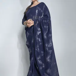 Kalista Embellished Sequinned Pure Chiffon Ready to Wear Saree-image-20