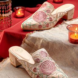 NR By Nidhi Rathi Embellished Party Block Sandals-picture-38
