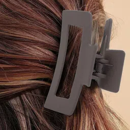 LEKZOW Women Set of 3 Rectangular Shape Matt Finished Claw Clip image 3