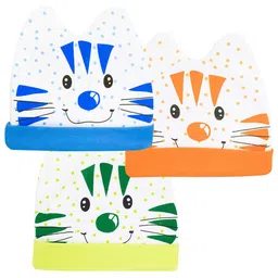BAESD Infant Kids Pack of 3 Cotton Printed Beanie image 2