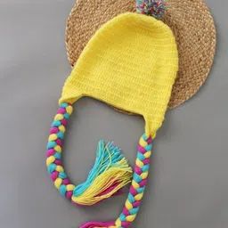 Woonie Infant Self Design Crochet Face Detailing Acrylic Cap image 3