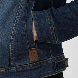 Peter England Casuals Washed Cotton Open Front Jacket image 2