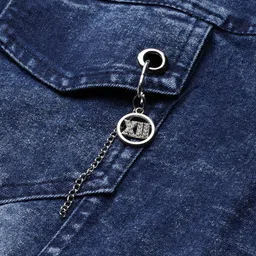 BAESD Shawl Collar Denim Jacket image 4