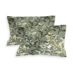 MODEFE Green & Yellow Floral 180 TC Queen Bedsheet with 2 Pillow Covers image 2