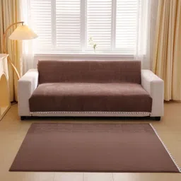 HOMETHREADS Brown Embroidered Sofa Cover-picture-17