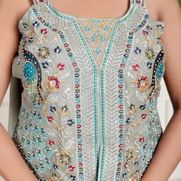 GRX Women Ethnic Motifs Embroidered Maxi Dress image 5