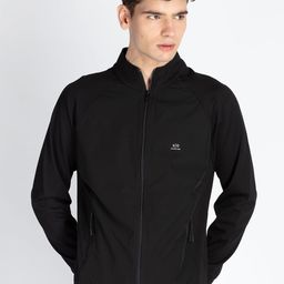 Status Quo Men Solid Mock Collar Front-Open Sweatshirt-picture-10