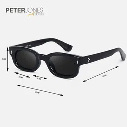Peter Jones Eyewear Unisex Black Lens & Black Other Sunglasses with image 2