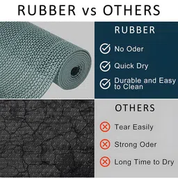 Kuber Industries Grey 110-GSM Waterproof Long-Lasting Anti-Slip Bath Mat image 4