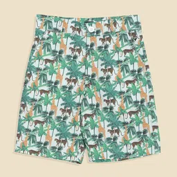 Allen Solly Junior Boys Conversational Printed Mid-Rise Shorts-picture-34