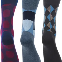 bonjour Designer Office/ Business/ Formal Full Length Socks for Men Mid-Calf/Crew image 3