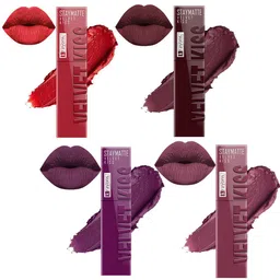 krayons Set Of 4 Velvet Kiss Liquid Lipstick - 3.5 ml Each - Shade 01-02-03-04-picture-36