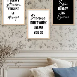 Kotart Brown & Black 3 Pieces Wooden Abstract Wall Arts image 4